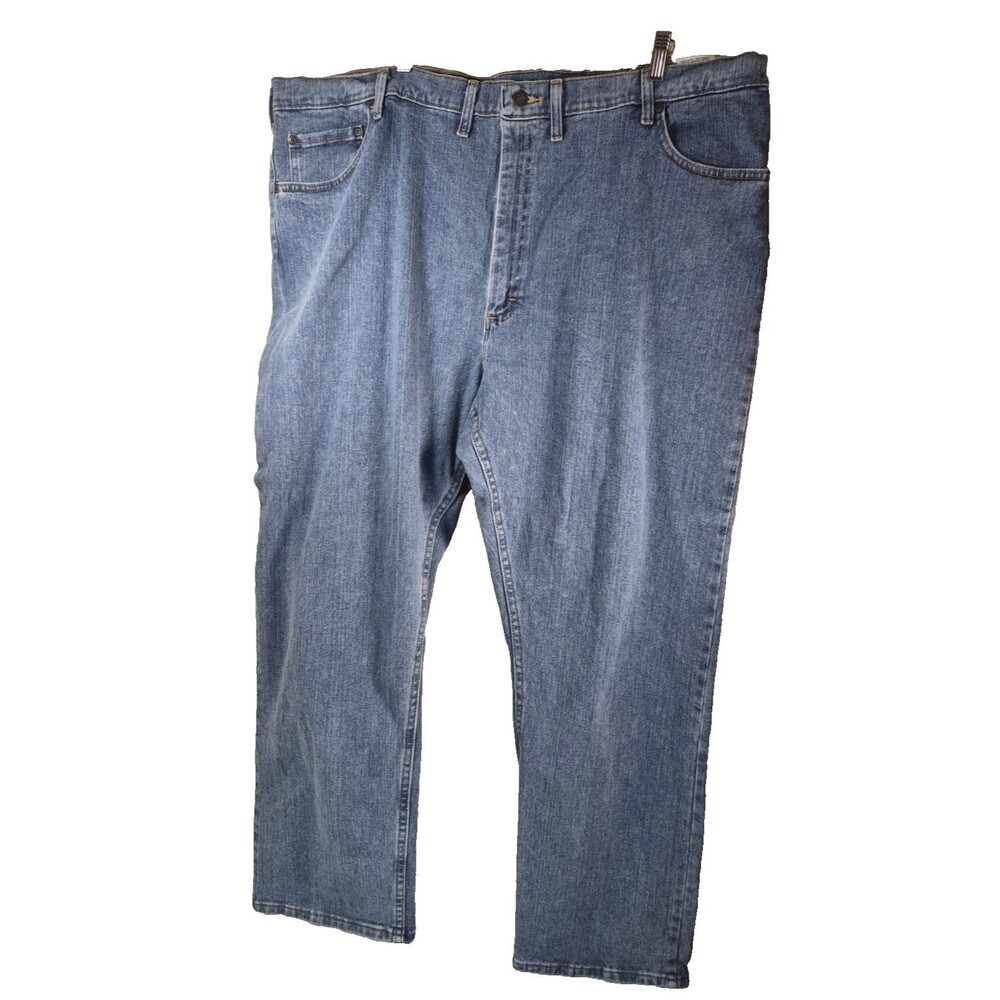 Wrangler Jeans Mens 46x30 Blue Relaxed Fit Straight Leg Flex Comfort Denim Pants